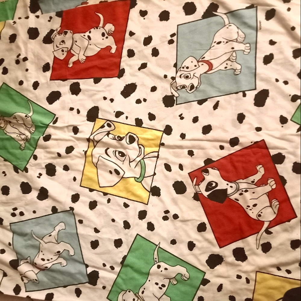 Vintage Disney 101 Dalmatians Twin Sized Top Sheet